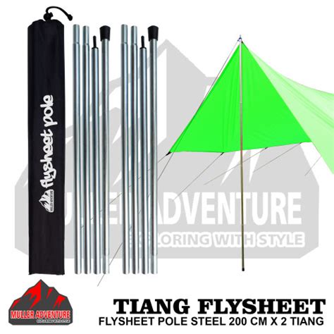 Jual Tiang Flysheet Tenda Sepasang Cm X Tiang Flysheet Steel