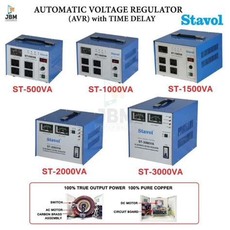 Stavol Automatic Voltage Regulator AVR 500 Watts 5000 Watts With Time