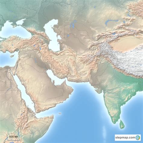 Middle East India Map