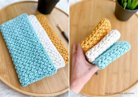 How To Crochet A Washcloth Daisy Cottage Designs