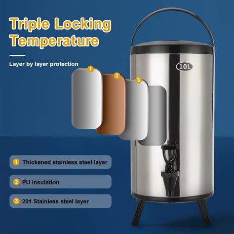 Stainless Steel Water Dispenser L L Hot Cold Insulated Beverage Cooler Bekas Air Panas