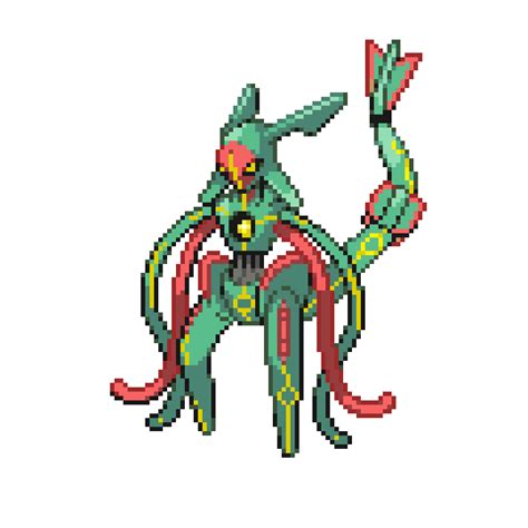 Pokefusion — Deoxys Rayquaza Fusion Sprite Design By