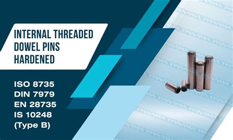 Internal Threaded Dowel Pins Hardened- ISO 8735 | Best Deals