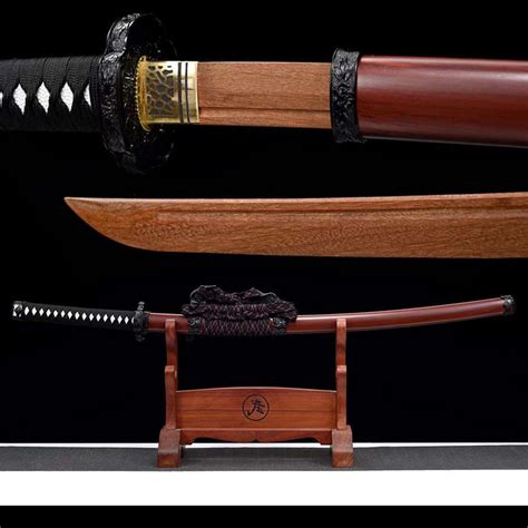 Handmade Japanese Wooden Katana Samurai Swords Tachi High Etsy