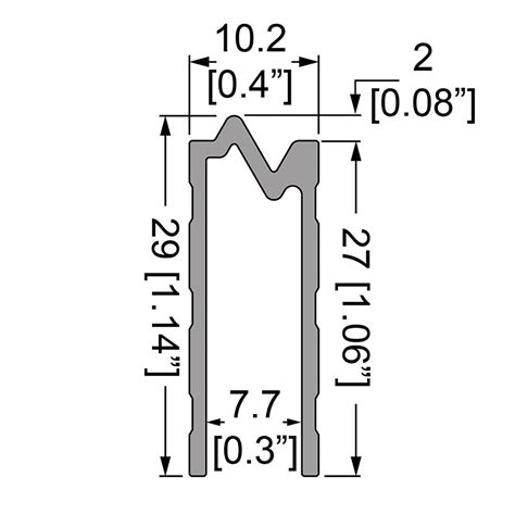 M Hybrid Extrusions Aluminium Angle Edging Profile Mm Penn Elcom