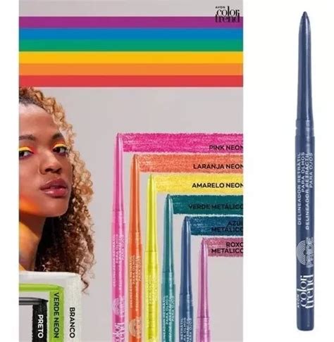 Avon Color Trend Delineador Retr Til Olhos Azul Metalico Mercadolivre