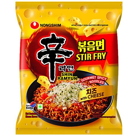 Buy Nongshim Shin Ramyun Stir Fry Spicy Noodles Cheese Online At Best