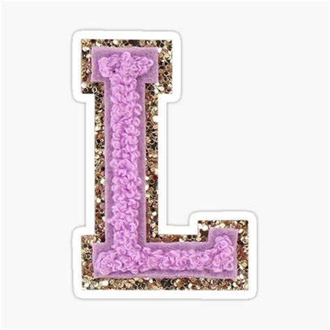 Preppy Purple Varsity Letter L Sticker For Sale By Riley