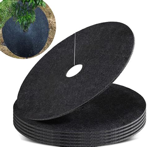 Tree Mulch Ring Weed Barrier Bexikou 16 5 Inch Non Woven Weed Control Round Mats Tree Protector