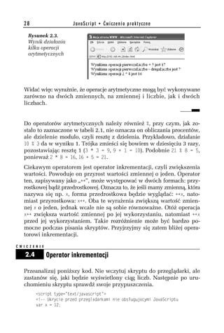 JavaScript Ćwiczenia praktyczne Wydanie II PDF