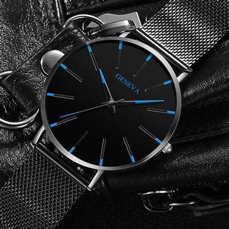 2021 Minimalist Mens Fashion Ultra Thin Watches Simple Men Business Stainless Steel Mesh Belt