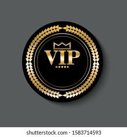 Vip Golden On Black Background Stock Vector (Royalty Free) 1583714593 ...