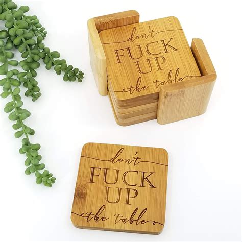 Don T Fuck Up The Table Coasters Don T Fuck Up My Etsy