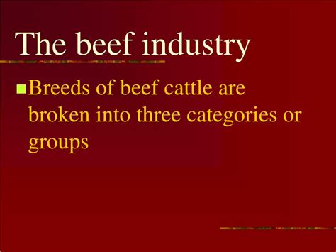 Ppt The Beef Industry Powerpoint Presentation Free Download Id 1003237