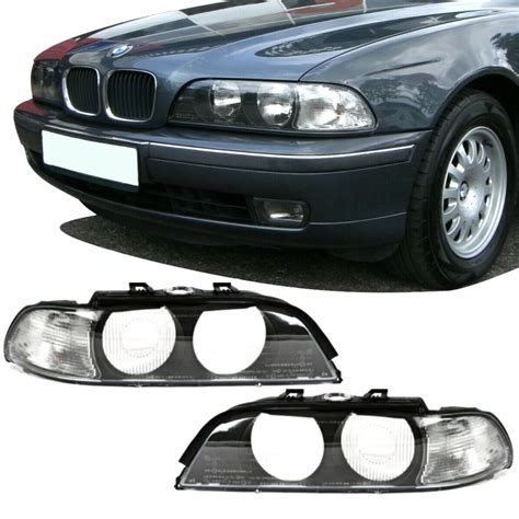 SET HQ HEADLIGHT COVER LENS BMW E39 5 SERIES 00 03 FACELIFT ALL HALOGEN