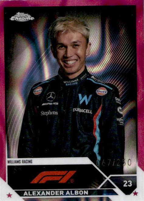 Alexander Albon Topps Chrome Formula Fuchsia Lava Refractor