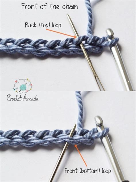 Crocheting In Back Bumps Of The Chain Tutorial Beginner Crochet