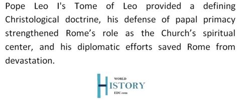 Pope Leo I - World History Edu