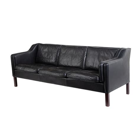 Black Leather Sofa - I T O K I S H