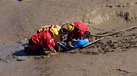 Teenager Rescued From Arnside Quicksand Bbc News