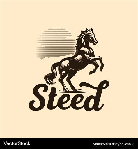 Muscular steed horse Royalty Free Vector Image