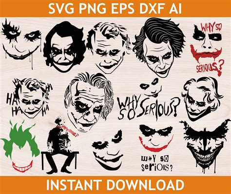 Joker Svg Joker Eps Joker Dxf Joker Png Joker Ai Joker Inspire