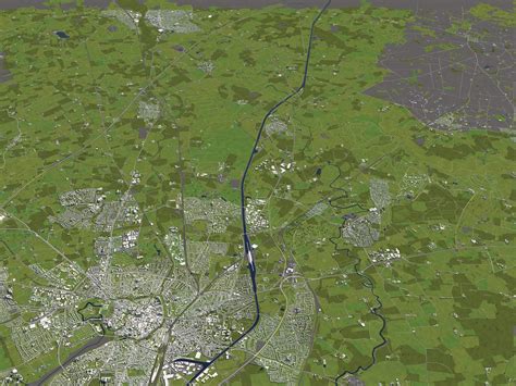 Mapa de la ciudad de Münster Alemania 50x50km Modelo 3D 149 max