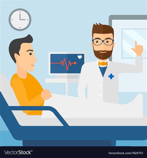 Doctor visiting patient Royalty Free Vector Image