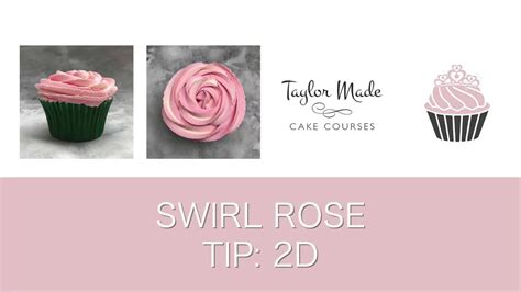 How To Pipe A Buttercream Swirl Rose Youtube