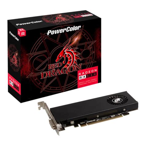 กราฟฟคการด POWER COLOR VGA Red Dragon Radeon RX 550 Low Profile 4GB