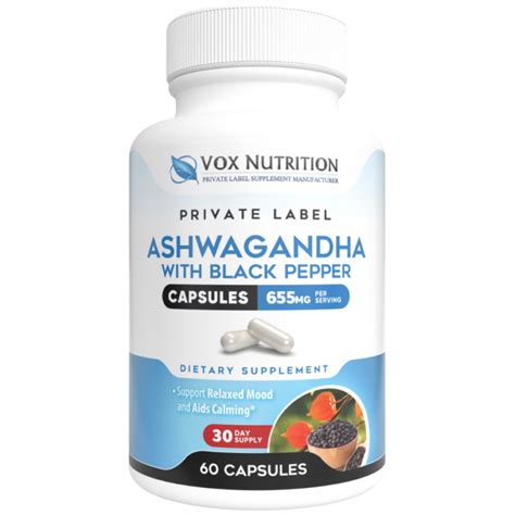 Private Label Ashwagandha Herbal Vitamin Supplement Vox Nutrition