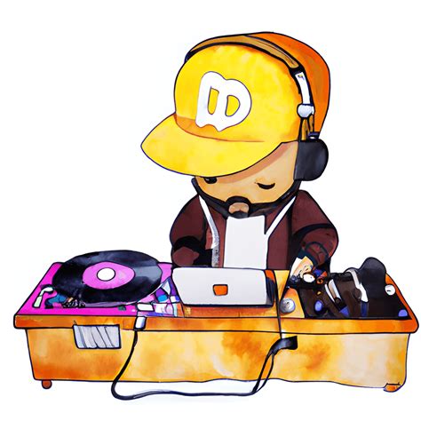 J Dilla Making A Beat Kawaii Chibi Watercolor Creative Fabrica