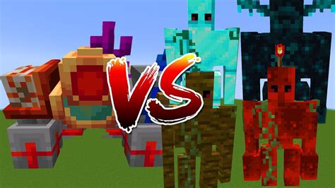 Coralssus Vs All Golems Mob Battle In Minecraft YouTube