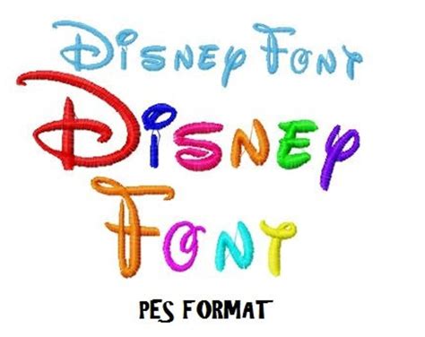 Disney Embroidery Font Instant Download 4 Sizes Pes Format Etsy