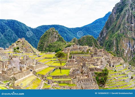 View Of The Ancient City Of Machu Picchu Peru Stock Photo Image Of