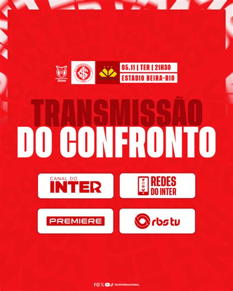 Premiere RBS e Canal do Inter transmitem jogo contra o Criciúma