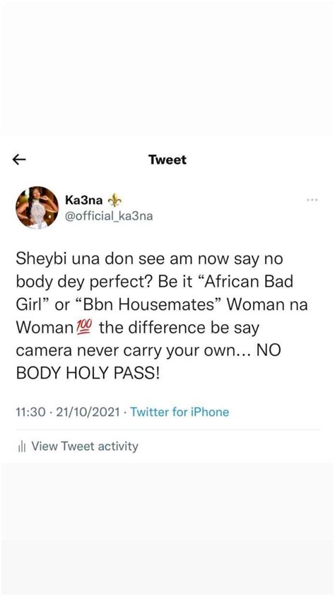 Nobody Holy Pass Even African Bad Girl Ka3na Weighs In On Tiwa Savage Sex Tape Saga Gistmania