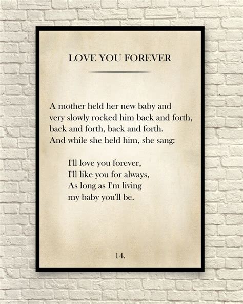 Art Print Love You Forever Book Page Art Print Wall Art - Etsy