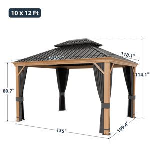 Egeiros Life Ft W X Ft D Aluminum Patio Gazebo Wayfair