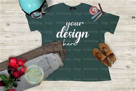 Teal Green Summer T Shirt Mock Up Graphic By Thebest Mockup · Creative