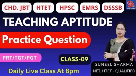 Teaching Aptitude Pedagogy Class I Practice Question Chandigarh