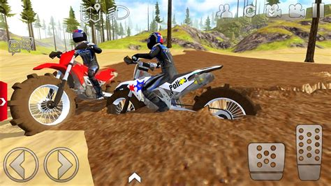 Motocross Dirt Police Bike Vs Red Bike Extreme Off Road 1 Offroad