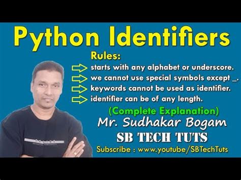 Python Identifiers Identifiers In Python What Is Identifier In