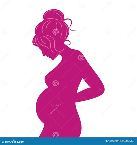 Pregnant Woman Silhouette Clip Art Stock Vector Illustration Of