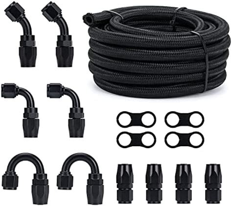 Amazon 6AN Fuel Line Kit 3 8 CPE Nylon Braided Oil Fuel Hose 20FT