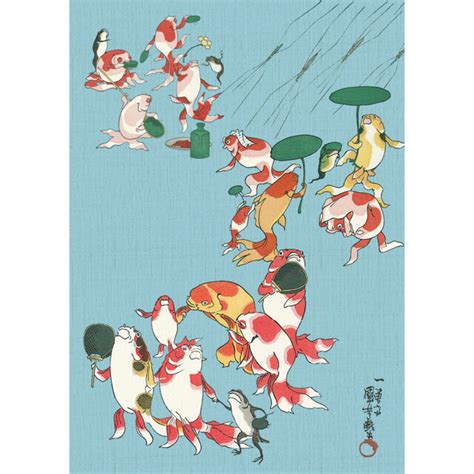 浮世絵 レターセット 歌川国芳 金魚 A | iichi ハンドメイド・アンティーク・食品・ギフト・手作り