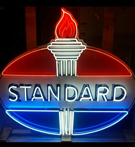 Standard Oil Company Neon Sign Vintage Neon Signs Neon Signs Neon