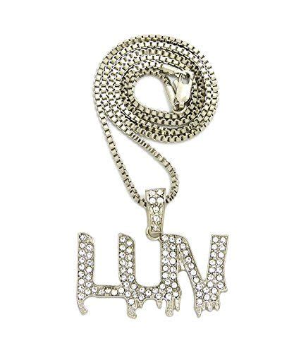 Iced Out Rapper S Luv Pendant Various Chain Necklace In Gold