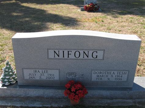 Ira Lee Nifong Monumento Find A Grave