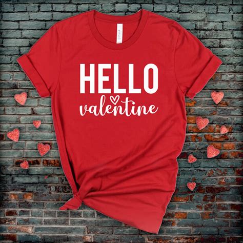 Hello Valentine T Shirt Design Masterbundles